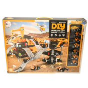 Construction Set Parking Garage with 6 Diecast Vehicles