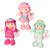 Bows Rag Doll 36cm (3 asstd)