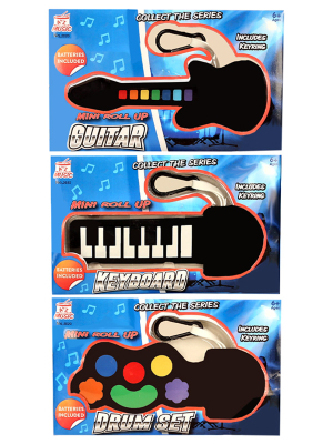 Roll Up Musical Instrument Battery Operated (with Batteries) (3 asstd)