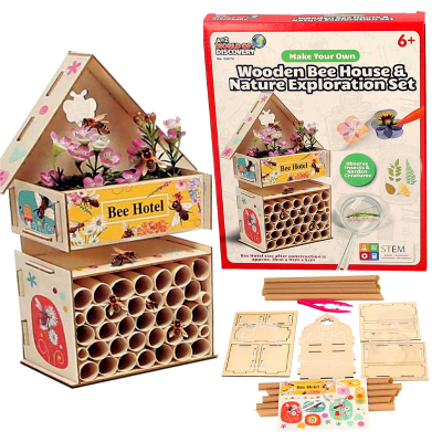 Make Your Own Wooden Bee Hotel Exploration Set