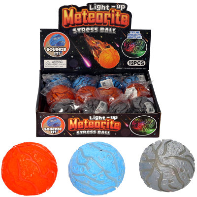 Light Up Meteorite Stress Ball in CDU (3 asstd)