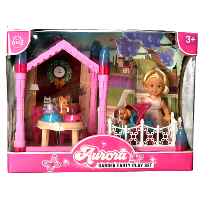 Mini Doll 12cm in Outdoor Play Set