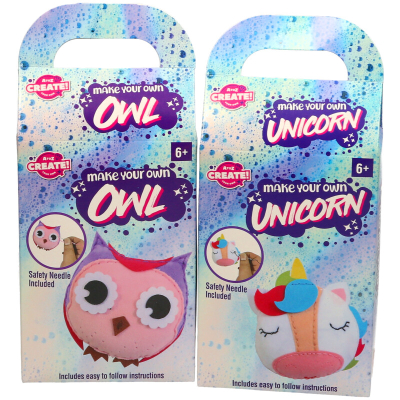 Make Your Own Animal (Unicorn & Owl) (2 asstd)
