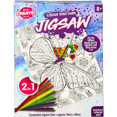 Colour Your Own Butterfly Jigsaw 500pcs