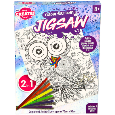 Colour Your Own Owl Jigsaw 500pcs